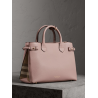 Burberry The Medium Banner in Leather and House Check pale Orchid