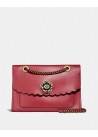 Coach Parker With Tea Rose Turnlock WASHED RED/BRASS