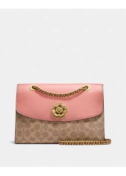 CoachParker In Signature Canvas With Tea Rose Turnlock Coach - 3