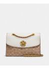 Coach Parker In Signature Canvas With Tea Rose Turnlock CHALK/BRAS Coach - 3