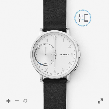 Hagen Connected Leather Hybrid Smartwatch  - 1