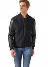 EMPORIO ARMANI  Jacket In Leather And Textured Technical Fabric