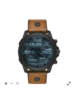 Diesel On Men's Touchscreen Smartwatch: Black IP and Brown Leather Diesel - 3
