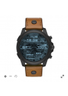 Diesel On Men's Touchscreen Smartwatch: Black IP and Brown Leather
