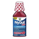 Vicks NyQuil HBP Cough Cold and Flu Nighttime Relief for People with High Blood Pressure, Cherry Liquid 12 FL Oz  - 1