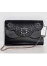Nine West $69 NWT Ailey Clutch Bag Black White Shoulder Bag Chain Strap