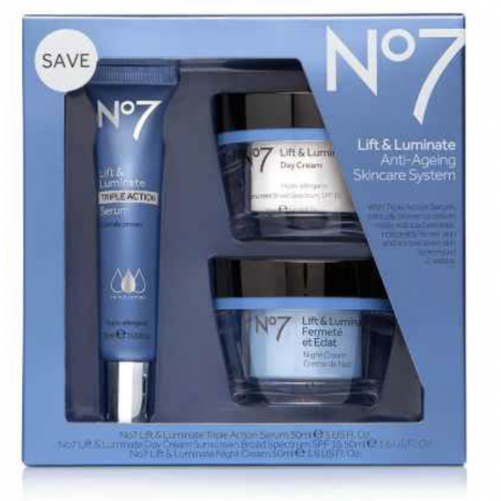 No7 Lift and Luminate Triple Action Skincare System Kit  - 1