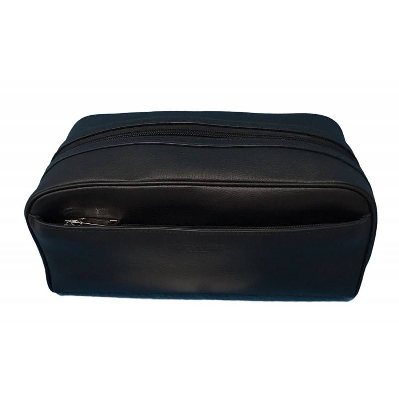 COACH Leather Travel Dopp Kit Toiletries Bag in Black 58542