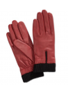 Charter Club Charter Club Leather Gloves Port Red Black Medium