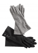 Lauren Ralph Lauren 3 Button Touch Gloves Black Medium  - 1