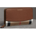 House Check and Leather Ziparound Wallet Burberry - 3
