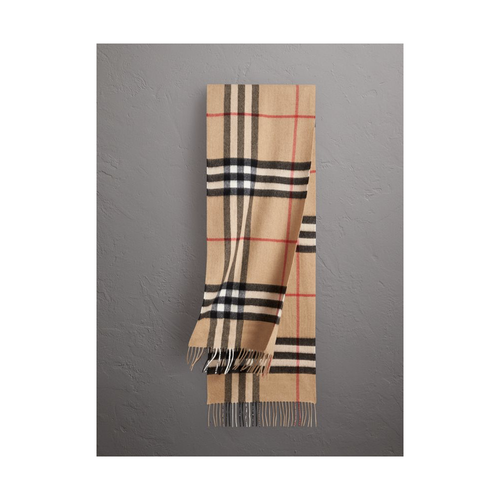 classic check cashmere scarf