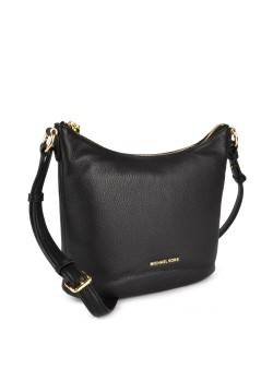 MICHAEL Michael Kors Lupita Medium Leather Messenger Bag, Black  - 5