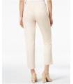 Glam Cropped Straight-Leg Pants Oyster M  - 2