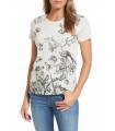 Lucky Brand Cotton Floral-Print T-Shirt Heather Grey XL