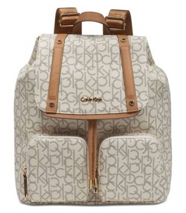 Calvin Klein Medium Backpack Almond KhakiCashewGold
