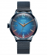 Welder Moody Stainless Steel Blue Mesh 3 Hand Watch with Date 38mm