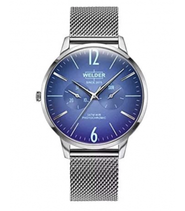 WELDER Men's Slim Stainless Steel Mesh Bracelet Watch 42mm
