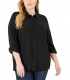 Michael Kors Plus Size Textured Tunic Shirt