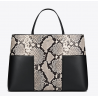 BLOCK-T EMBOSSED TRIPLE-COMPARTMENT TOTE